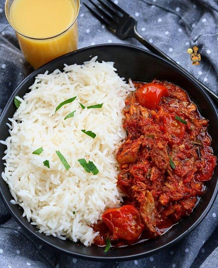 White Rice with Sauce